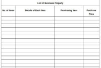 Inventory List Template – 13 Free Word, Excel, Pdf pertaining to Blank Checklist Template Pdf