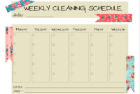 Keepin' It Clean… | O My Family – This New Mom'S Blog with Blank Cleaning Schedule Template