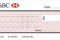Large Blank Hsbc Bank Cheque For Charity / Presentation throughout Blank Cheque Template Uk