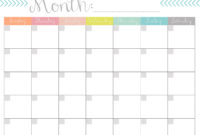 Lovely Monthly Calendar Free Printable | Monthly Calendar regarding Full Page Blank Calendar Template