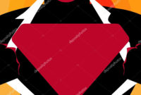 Man In Superman Pose Opening Shirt To Reveal Blank Within in Blank Superman Logo Template