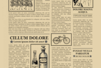 Old Newspaper Template Word Free - Professional Template for Old Blank Newspaper Template