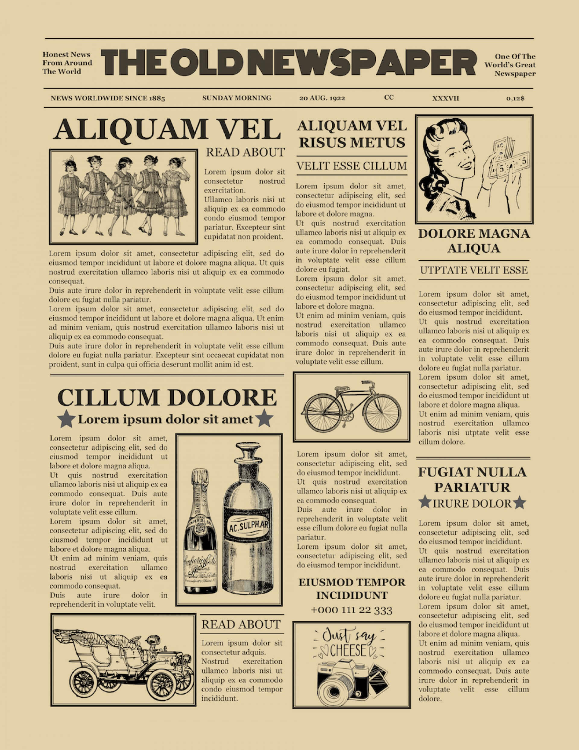 Old Newspaper Template Word Free - Professional Template for Old Blank Newspaper Template