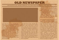 Old Newspaper Vector 124139 – Download Free Vectors with Old Blank Newspaper Template