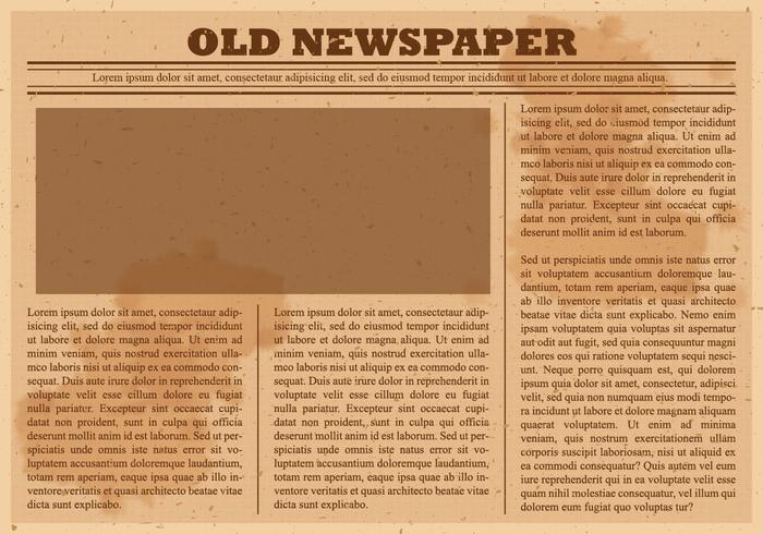 Old Newspaper Vector 124139 - Download Free Vectors with Old Blank Newspaper Template