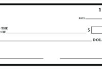 Oversized Check Template Free – Carlynstudio in Customizable Blank Check Template