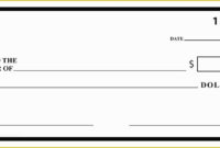 Oversized Check Template Free Of Fake Check Template For pertaining to Large Blank Cheque Template