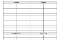 Pin On Blank Template for Blank Grocery Shopping List Template