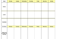 Pin On Diet Meal Plan within Blank Meal Plan Template