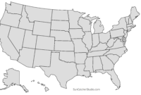 Printable Us Maps With States (Outlines Of America throughout Blank Template Of The United States