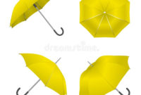 Realistic Detailed 3D Yellow Blank Umbrella Template regarding Blank Umbrella Template