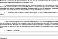 Roommate Agreement Download Free Printable Rental Legal with Blank Legal Document Template