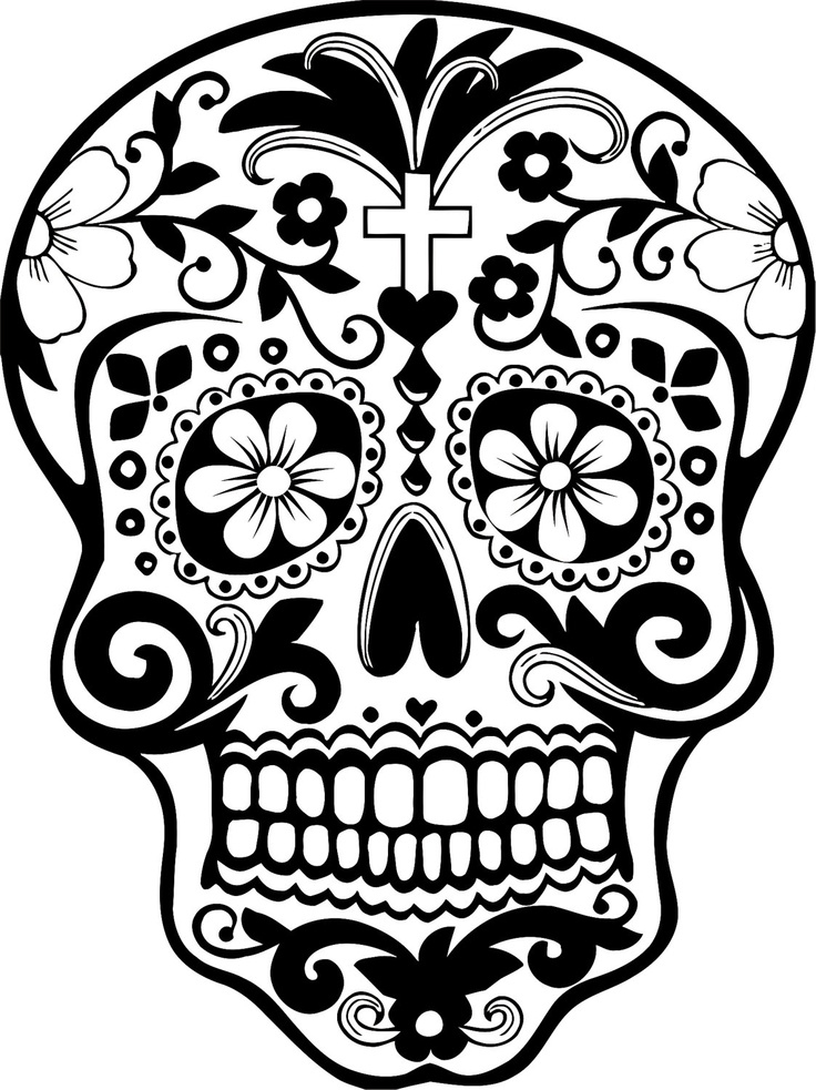 Skull Pictures Art - Cliparts.co within Blank Sugar Skull Template