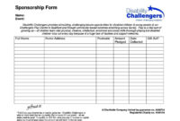 Sponsor Form Template Word - Sampletemplatess pertaining to Blank Sponsorship Form Template