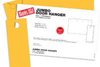 Sunfish Yellow Jumbo Door Hangers – 17 X 11 In 65 Lb Cover intended for Blanks Usa Templates