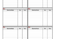 The Stunning 40+ Effective Workout Log & Calendar in Blank Workout Schedule Template