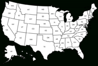 United States Map State Borders Fresh California State Map with regard to United States Map Template Blank