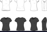 V-Neck T-Shirt Vector Image On Vectorstock | Vector with regard to Blank V Neck T Shirt Template