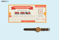 Vector Train Ticket Design Template In Psd, Word pertaining to Blank Train Ticket Template